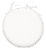 Galette de chaise ronde Unie Pop color 40 cm Blanc